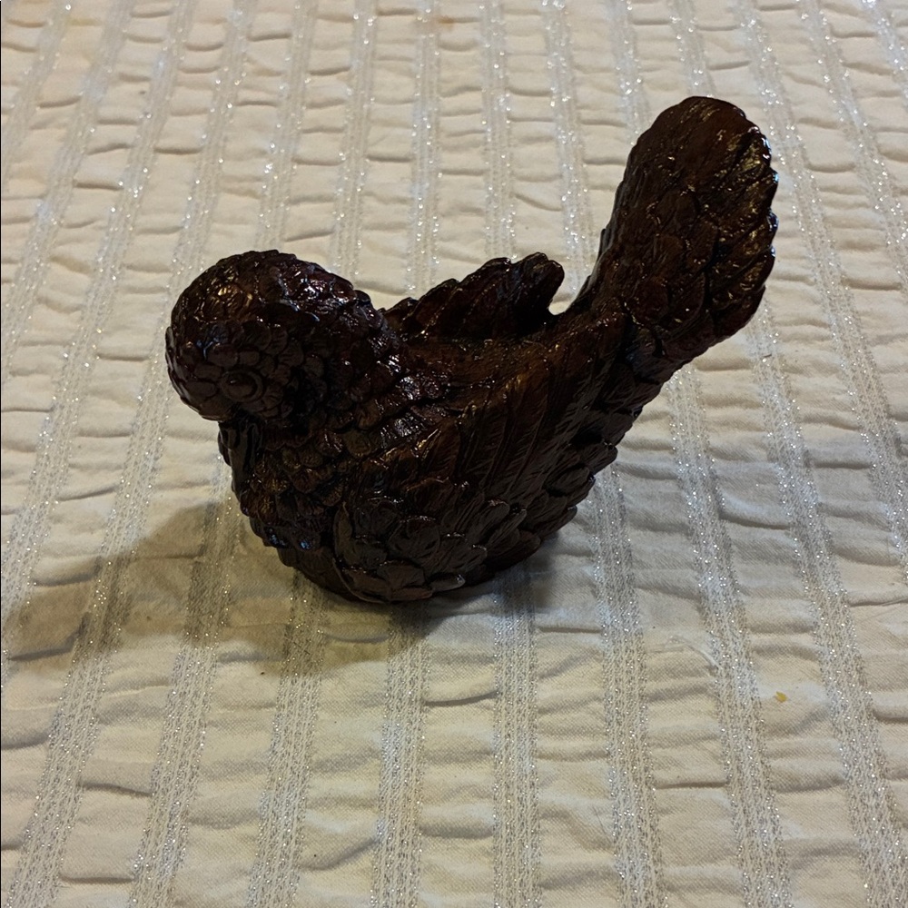 Brown Dove Bird Figurine-Hiding its Face